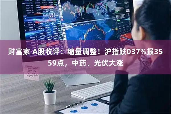 财富家 A股收评：缩量调整！沪指跌037%报3559点，中药、光伏大涨